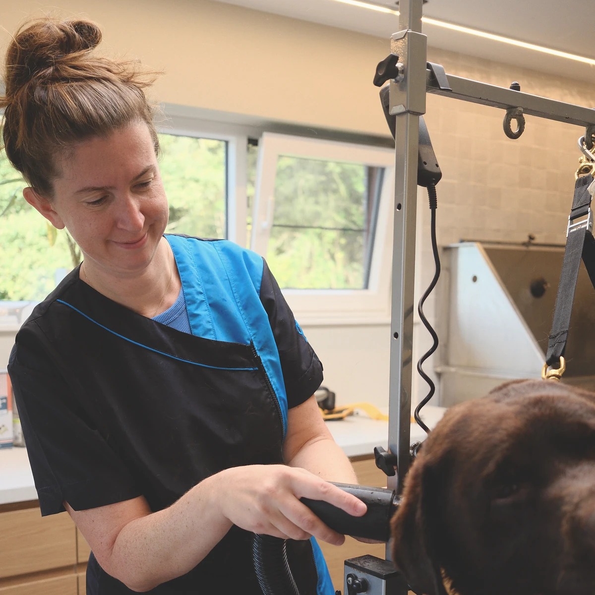 Dorien Vranckx in haar trimsalon